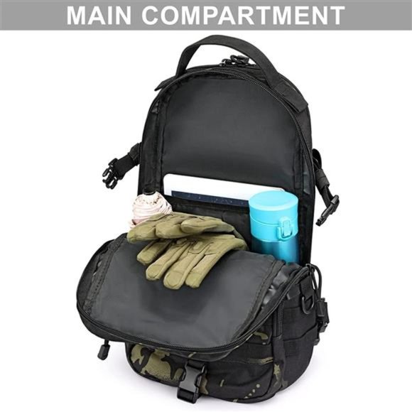 Bag Tactical Sling Bag Backpack Molle Chest Shoulder Assault Pack Rectangular - Picture 6 of 6